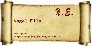 Nagel Ella névjegykártya